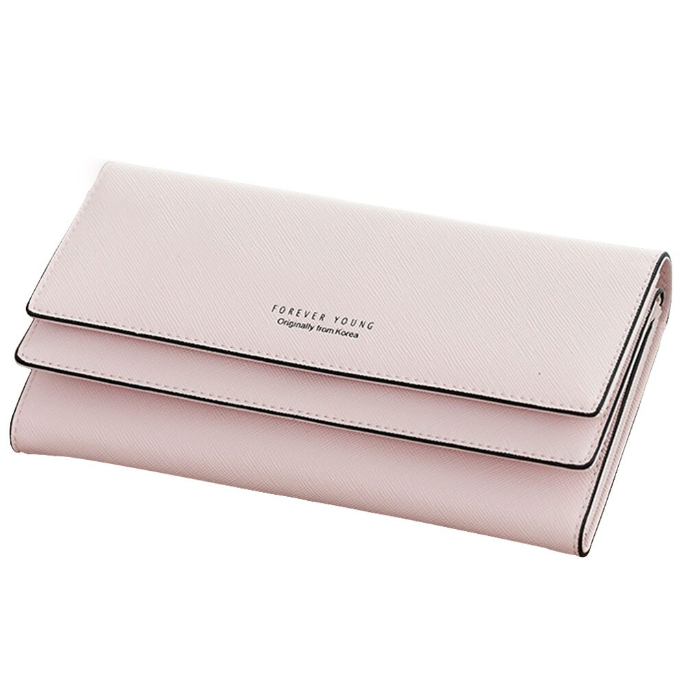 Organizer Purse Multiple Card Slot PU Large Capacity Multifunction Tri-fold Long Coin Pocket Wallet