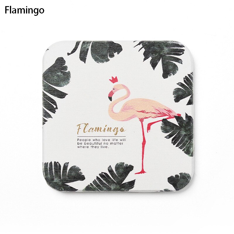 Waterabsorptie diatomeeënaarde keukenaccessoires eetkamerdecoratie onderzetter 1 st koffiebekermat snel drogende mokmatten antislip: Flamingo