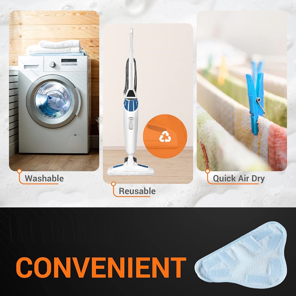 8-pack vervangende pads compatibel met H2O H20 Steam Mop X5 - Microvezel Steam Mop Pads Floor