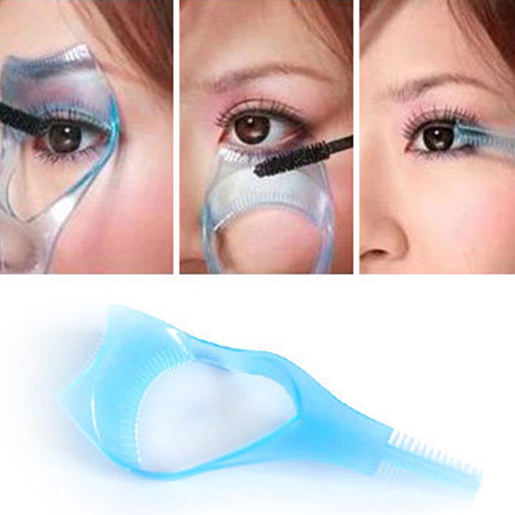 Wimper Gereedschap 3 In 1 Make-Up Mascara Shield Guard Curler Applicator Kam Guide Card Make-Up Tool Beauty Cosmetische Tool