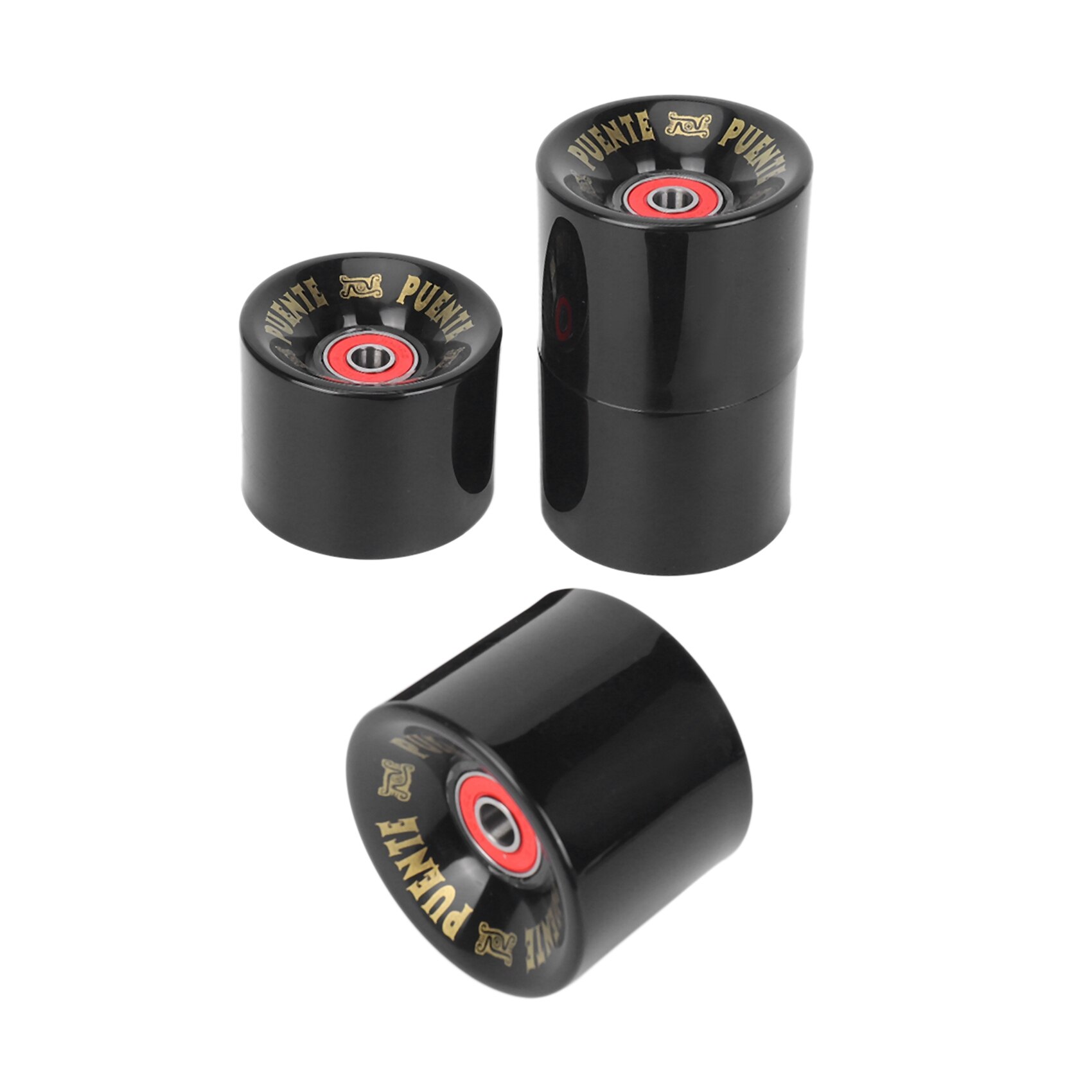 PUENTE 4Pcs/Set Cruiser Skateboard Wheels PU Wheels Long Board Cruiser Wheels with ABEC-9 Bearings