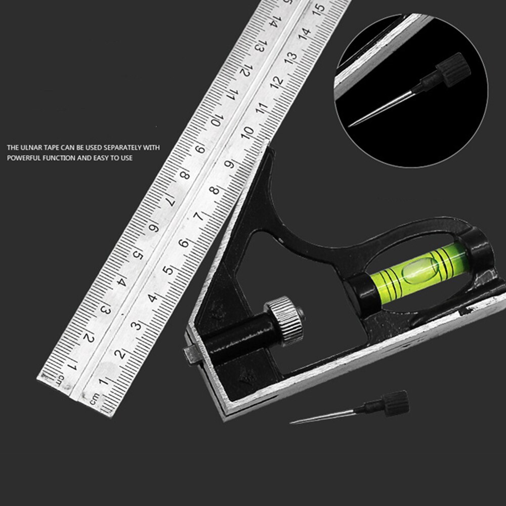 Ruler Measuring-Tool Protractor Adjustable Stainless Steel Multifunctional Combination Set Right Angle Ruler Measurement Tools