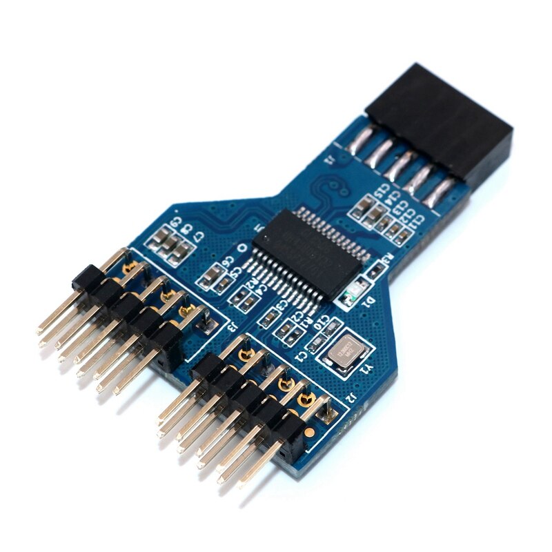 3-Port USB 2.0 Hub Module Vertical Installation for Desktop, Keyboard, Mouse, USB Flash Drive