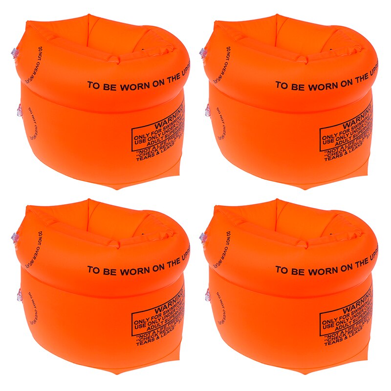 2 paires (4 pièces) Portable PVC Gonflable Brassards Aide Enfants Flotteurs anneaux De Natation Brassards Gonflables De Bain de Sécurité Anneaux D'eau
