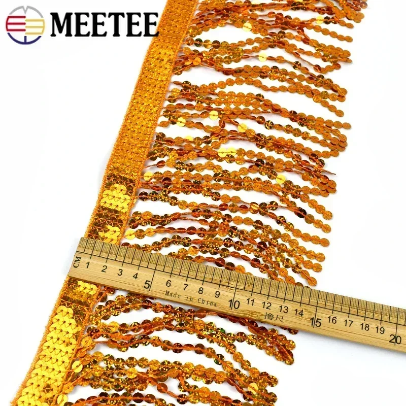 2/5/9 Meter 16 cm Perlen Fransenbesatz Pailletten Nähen Quaste bestickte Fransen Spitzenband Latein Kleid Kleidungsstück Besatzzubehör