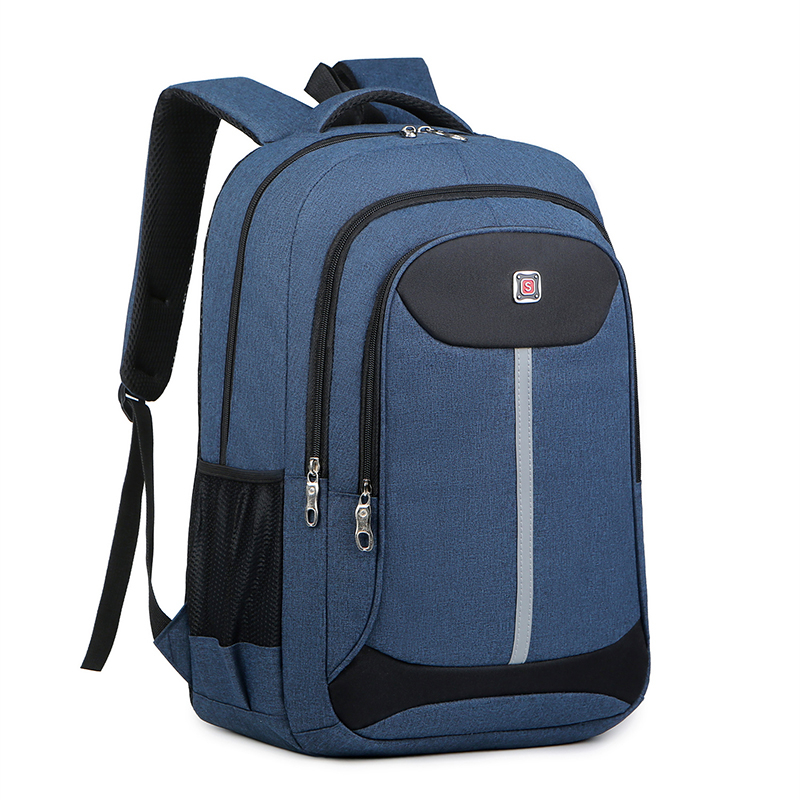 Casual Men's Backpack Men Bag Lightweight Nylon Fabric Travel Backpack School Bag Large Capacity Men's Laptop Backpack: Blue