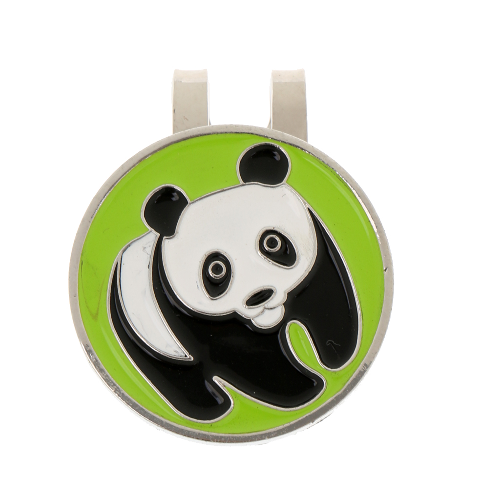 Metal Panda Magnetic Golf Ball Marker Accessory with Hat Clip Golfer