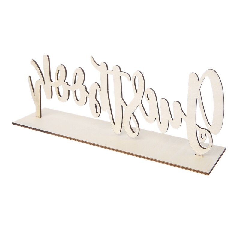 Cute Wooden Guestbook Sign Wedding Decor Freestanding Sign Decoration DIY