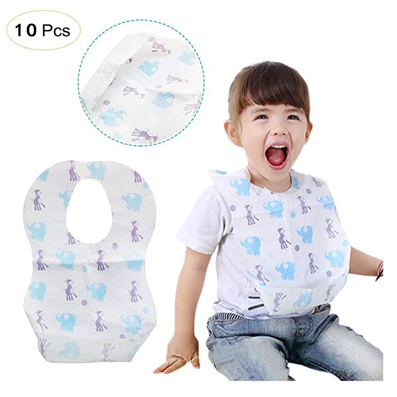 10/20 pièces bavoir jetable pour enfants Non tissé bavoir imperméable et Bufanda Apaszki Dla Dzieci