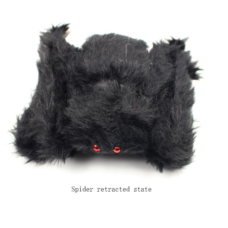 Super grande araignée en peluche en fil de fer et peluche Style noir et multicolore pour fête ou Halloween décorations jouet
