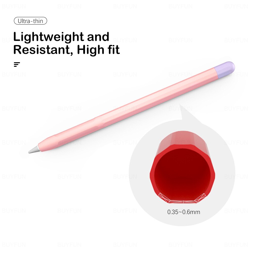 Dla Apple Pencil 1/2 Case piórnik Tablet Touch Stylus Pen pokrowiec ochronny na Apple Pencil 2 1st 2nd miękki silikonowy futerał