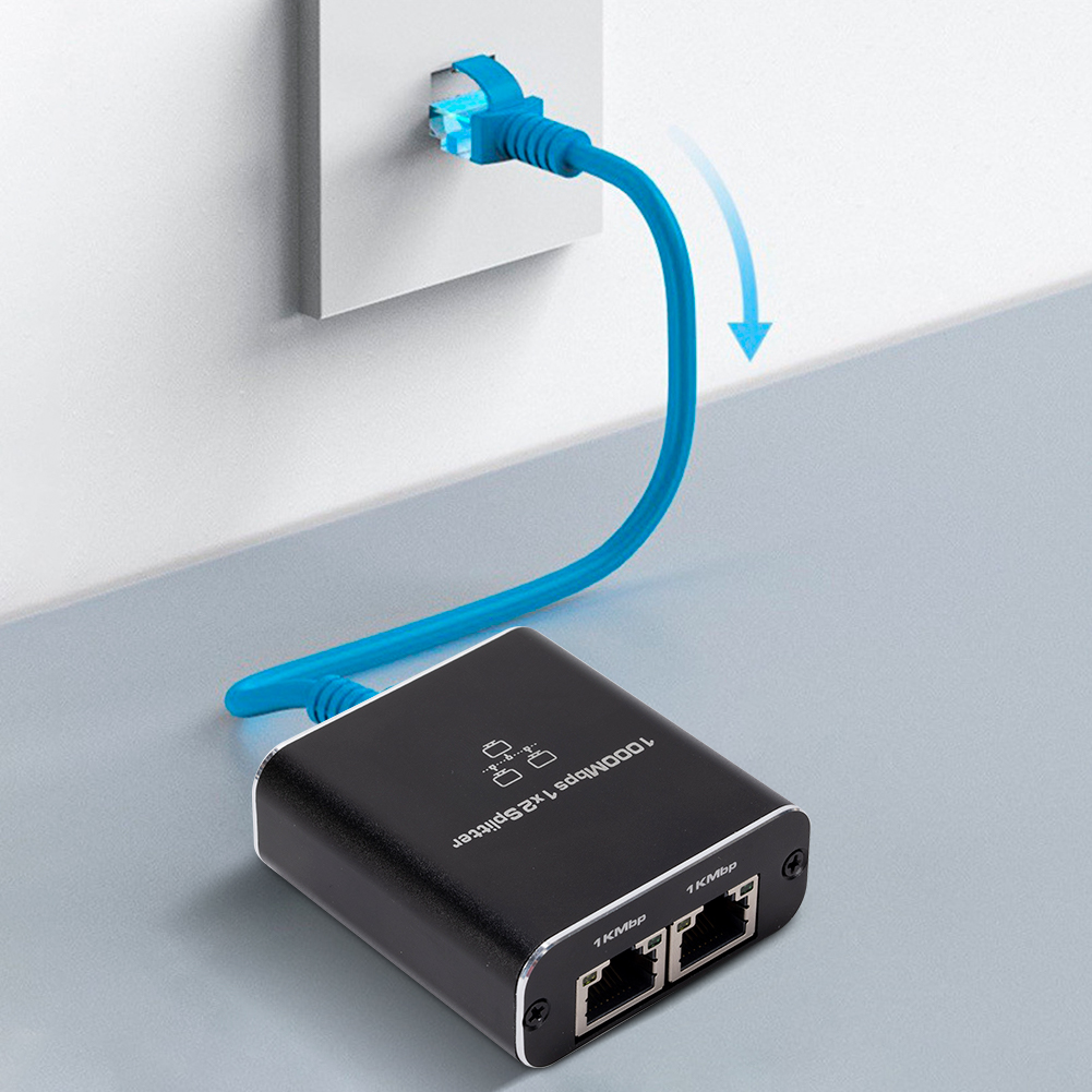 1 em 2 gigabit ethernet switch divisor cabo de rede seletor usb mini switch de rede 1000mbps divisor de internet para computador portátil