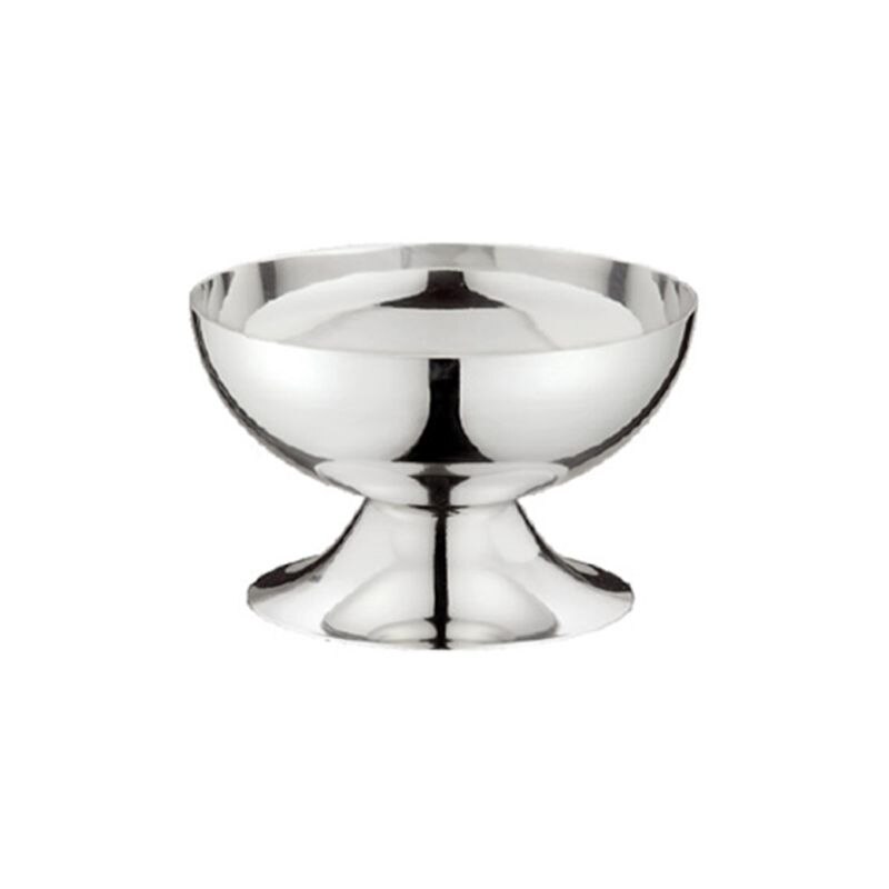 Stainless Steel Goblet Cup Ice Cream Dessert Salad Bowl Fruit Plate Snack Dish