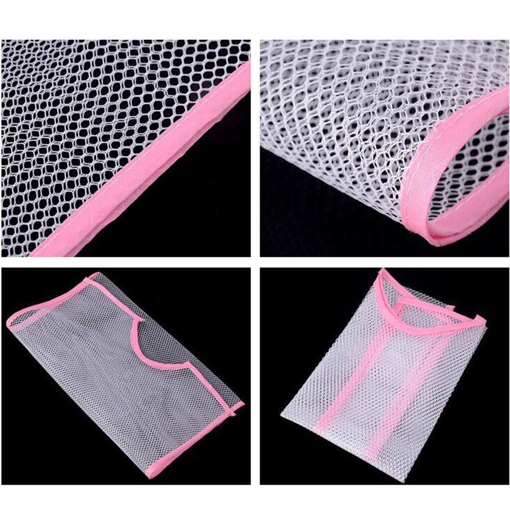 2 stk net mesh pose tørre pude bøjle vaskestativ pude tørre tør pose mesh opbevaring holder tøj rack bøjle net
