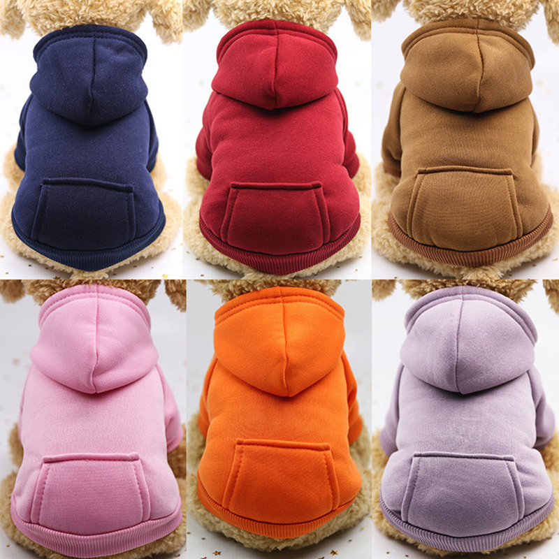 Sudadera con capucha para perro, ropa cálida con bolsillos para perros pequeños, abrigo para Chihuahua, cachorro, gato, Bulldog Francés, Invierno