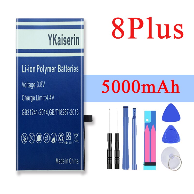 Ad alta Capacità Della Batteria Del Telefono Mobile Per Il IPhone 4 4s 6s 6 7 8 6S/6/7/8 più di X Batteria di Ricambio Per Apple 5 5S 5C Se + Codice Binario: For iPhone 8 Plus