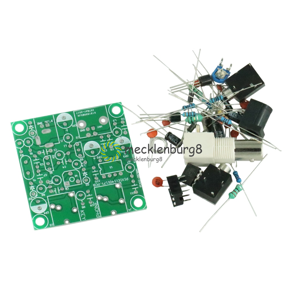 1 set självradio 40m cw kortvågssändare qrp pixie kit mottagare 7.023-7.026 mhz kortvågssändare  dc 9v-14v i lager