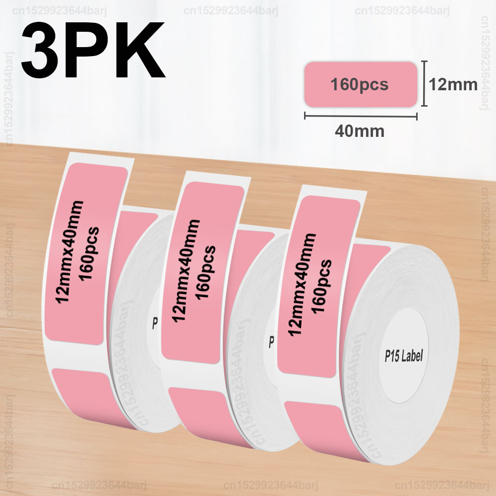 P15 Mini Label Maker Similar as D11 D110 D101 Marklife P15 Thermal Label Printer Handheld Sticker Machine DIY Self-adhesive Tape: Pink