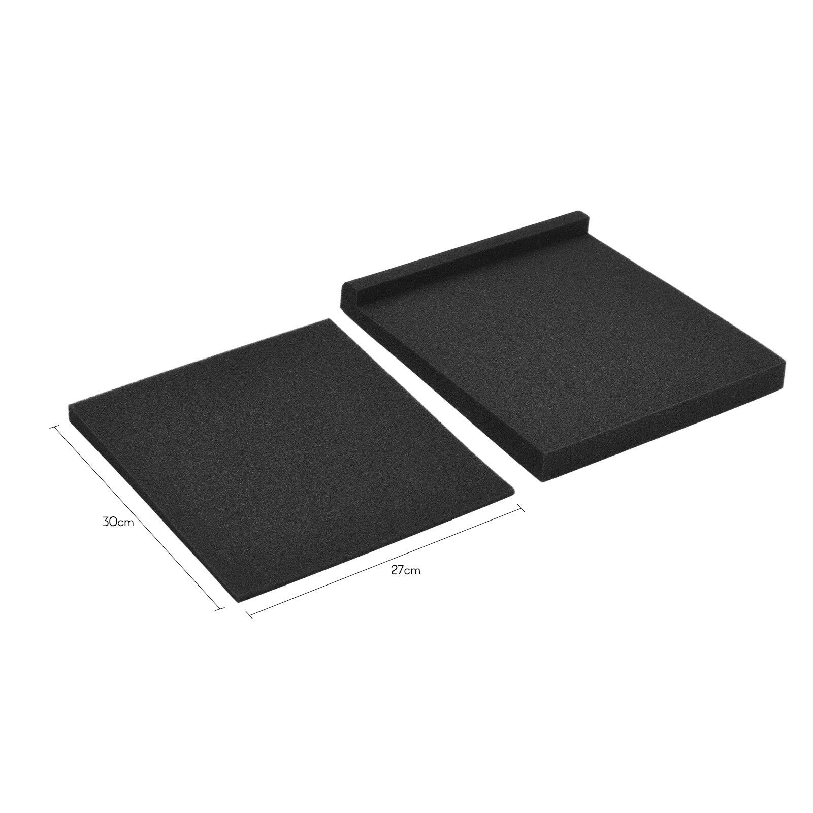 Almohadillas de aislamiento de espuma de aislamiento acústico de alta densidad, 30x27cm, área utilizable para altavoz de Monitor de estudio, 2 paquetes: 30 X 27cm