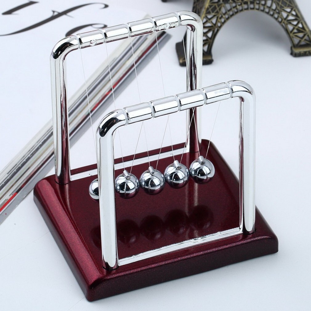 Newton Cradle Balance Staal Ballen School Vroegschoolse Onderwijs Onderwijs Levert Natuurkunde Science Pendulum Desk Toy