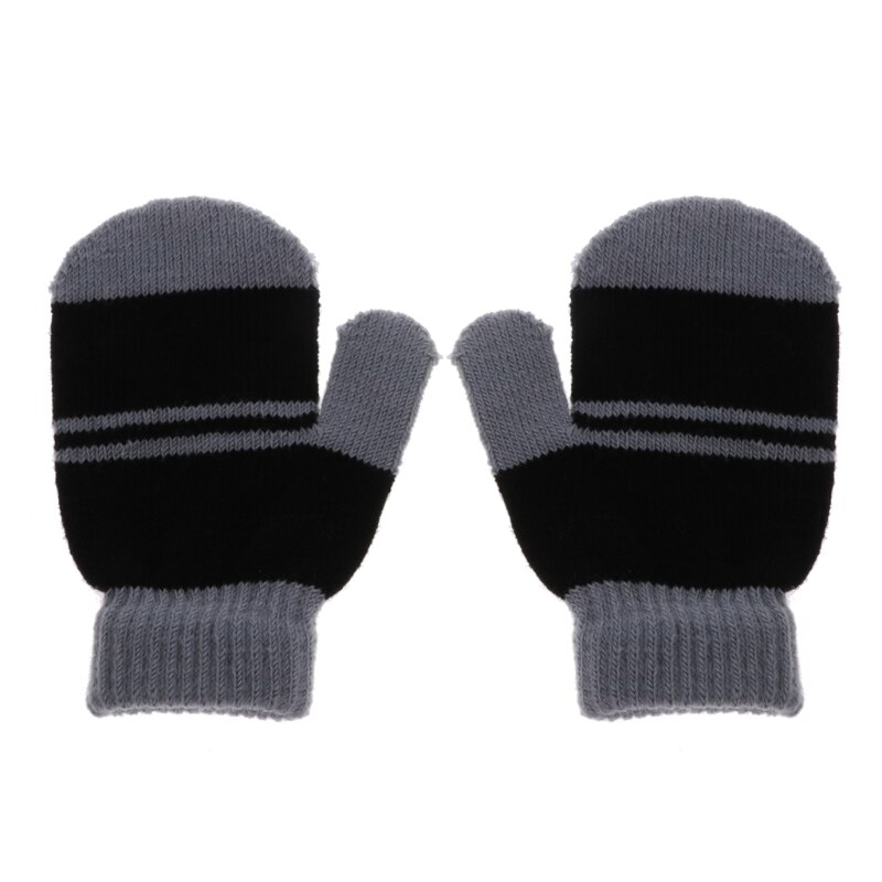 Cute Winter Warm Baby Children Knitted Stretch Mittens Kids Girls Boys Gloves: BK