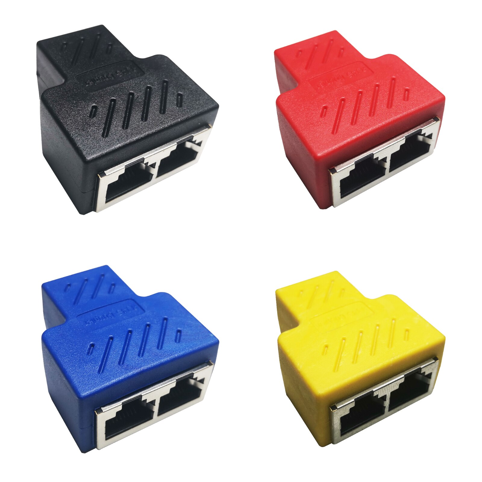 1 To 2 Ways RJ45 Ethernet LAN Network Splitter Double Adapter Ports Coupler Connector Extender Adapter Plug Connector Adapter
