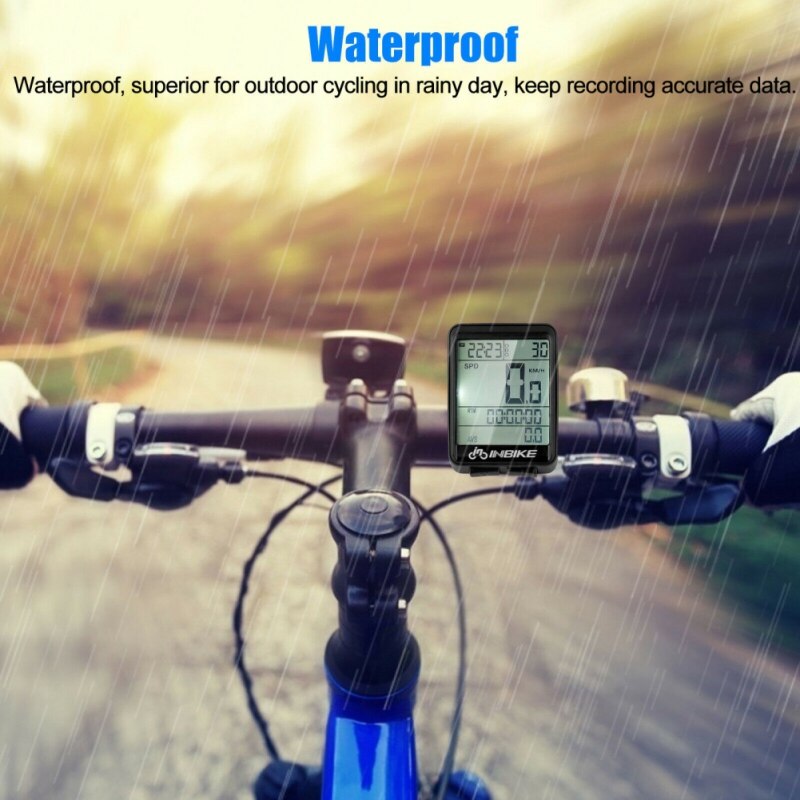 Waterproof Wireless LCD Digital Cycling Computer MTB Bike Bicycle Speedometer Odometer Stopwatch with Batteries