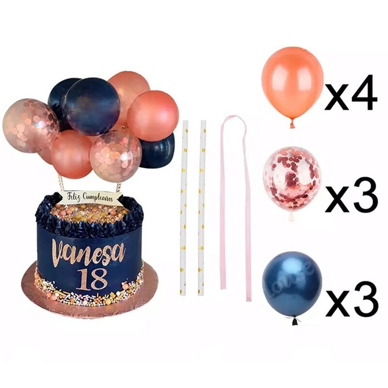 10pcs 5 Inch Metal Balloon Cake Topper Cloud Shape Confetti Balloons For Birthday Baby Shower Wedding Party Decor Home Supplies: 9