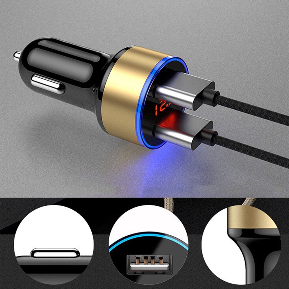 Caricabatteria Da Auto universale Dual USB 3.1A 5V Con Display A LED Auto-Caricatore Del Telefono Per Il IPhone 6 6s X 8 Più Xiaomi Samsung S8 Tablet Etc