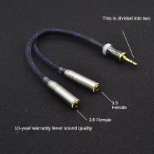 Headphone Splitter 3.5 Y Audio mini Jack Splitter Extension Cable 3.5mm Male to 2 Port 3.5mm Female AUX 1 to 2 1m 2m 3m 5m 10m