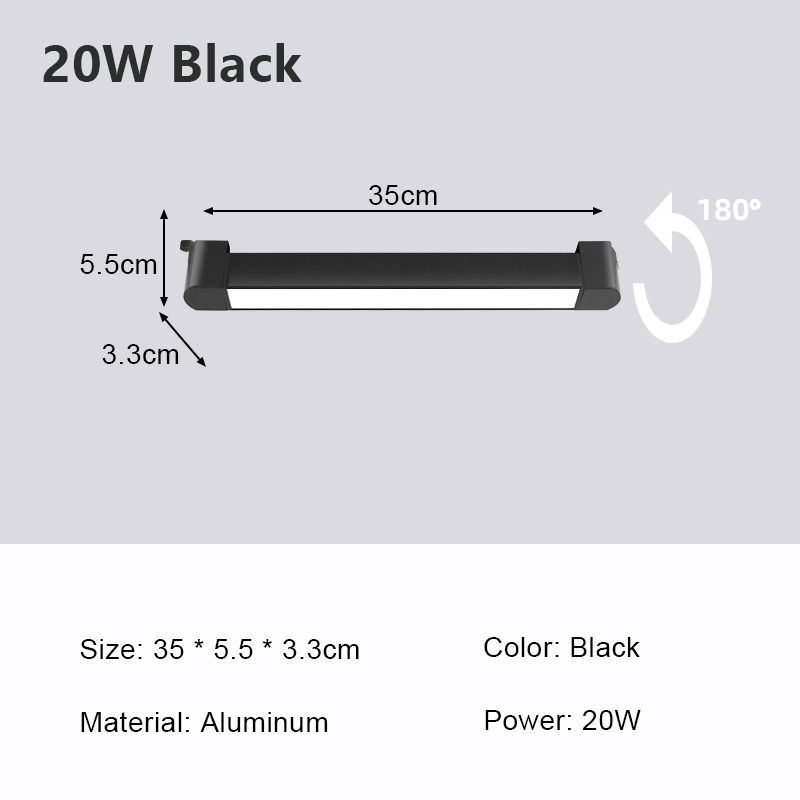 Nowoczesny minimalistyczny tor doprowadziło z długim oświetleniem szynowym montowane na powierzchni regulowany oświetlenie dekoracyjne domowy i komercyjny: Ciemnoniebieski / Beżowy