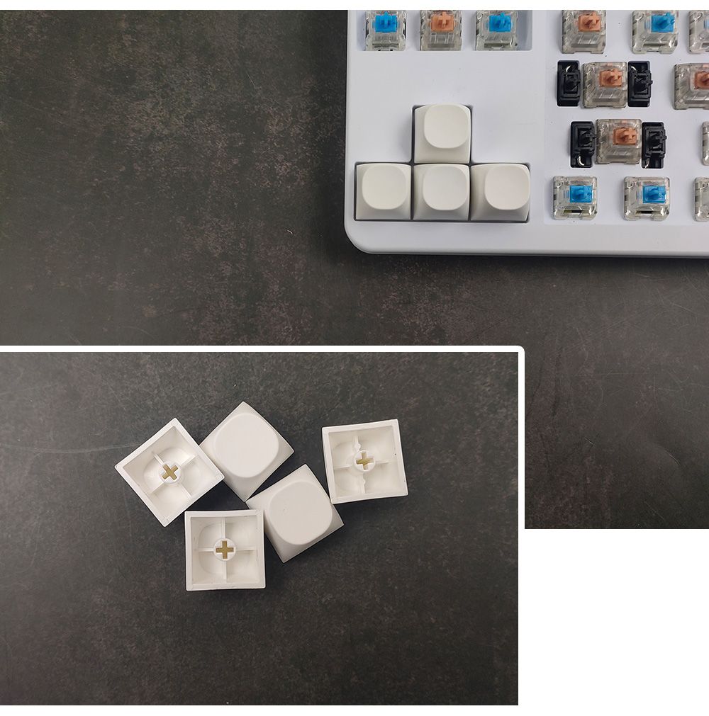 NPKC MA Profile PBT Keycaps 10PCS Blank 1u Keycap for Cherry MX Switch Keyboard Mechanical Key Caps DIY Custom Key Cap: BROWN