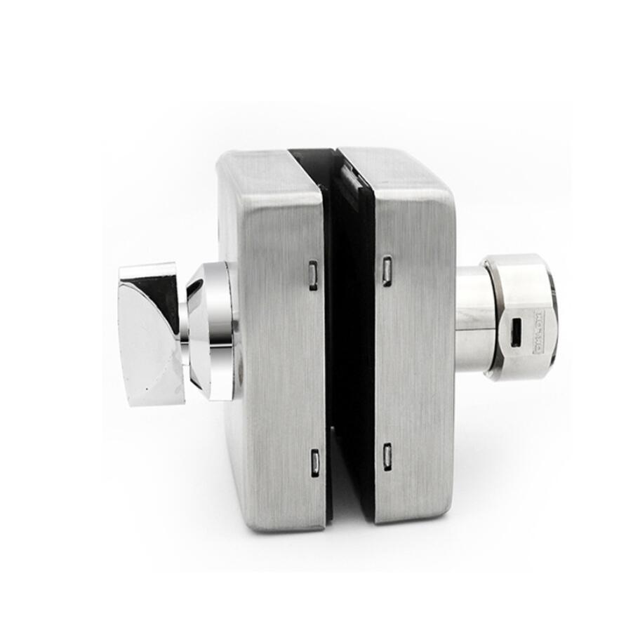 Smart Door Entry Lock Electronic Office Glass Door Biometric Fingerprint Lock Digital Lock Silver