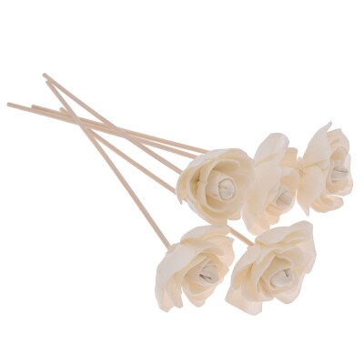 5 Pcs Bloem Vormige Geen Vuur Aroma Diffuser Sticks Huishouden Slaapkamer Aroma Diffuser Accessoires Riet Rotan Stok: 4