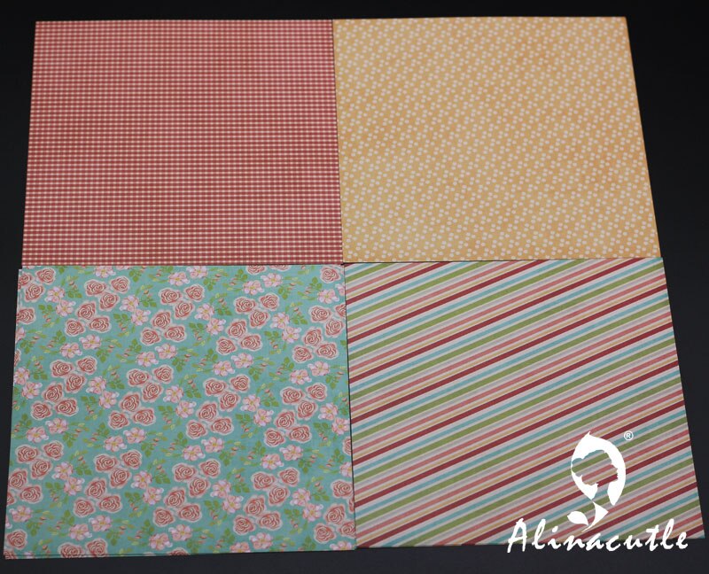 AlinaCraft 24 sheets 6"X6" patterned paper cherry ripe Scrapbooking paper pack handmade craft paper craft Background pad
