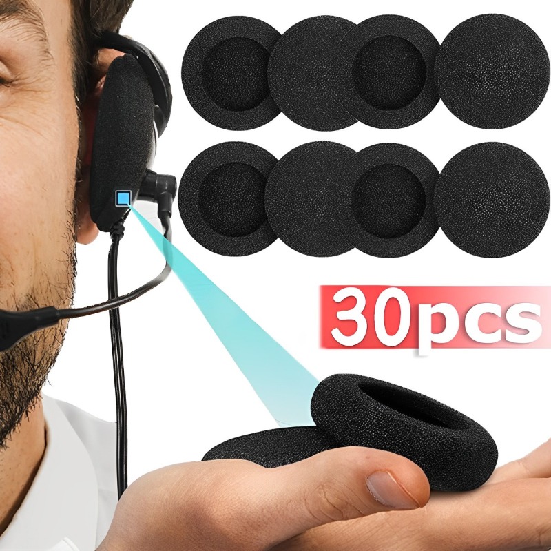30/20/10 Stück Kopfhörer Ersatz-Ohrpolster Weiche Schwamm-Kissenbezüge für Logitech PC960 960 Stereo-Headset-Schutzhüllen