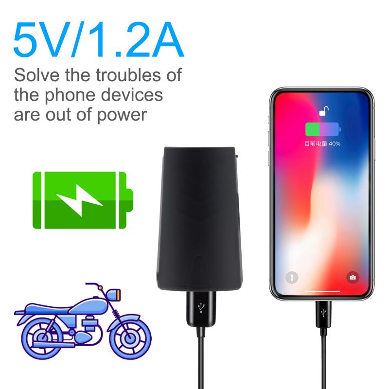 Motorcycle Usb Charger Single Port USB Motorcycle Electric Car Waterproof Mobile Phone USB Charger 5V/1.2A With Indicator Lights
