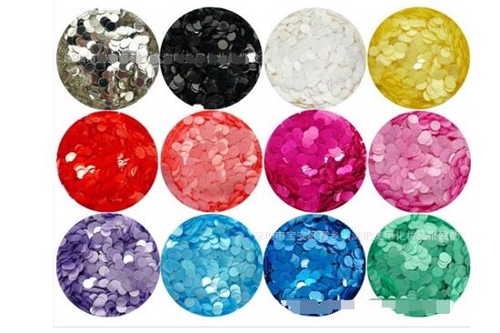 5g elk 12 kleuren 2mm matte Ronde Dot Glitters voor Nagellak maken, Nail art