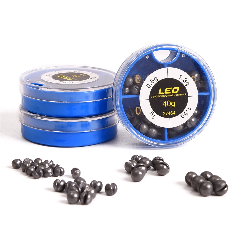 4 tailles rondes pêche plomb ensemble plombs de pêche poids plate-forme de pêche plombs accessoires rond plomb poids taille facultative