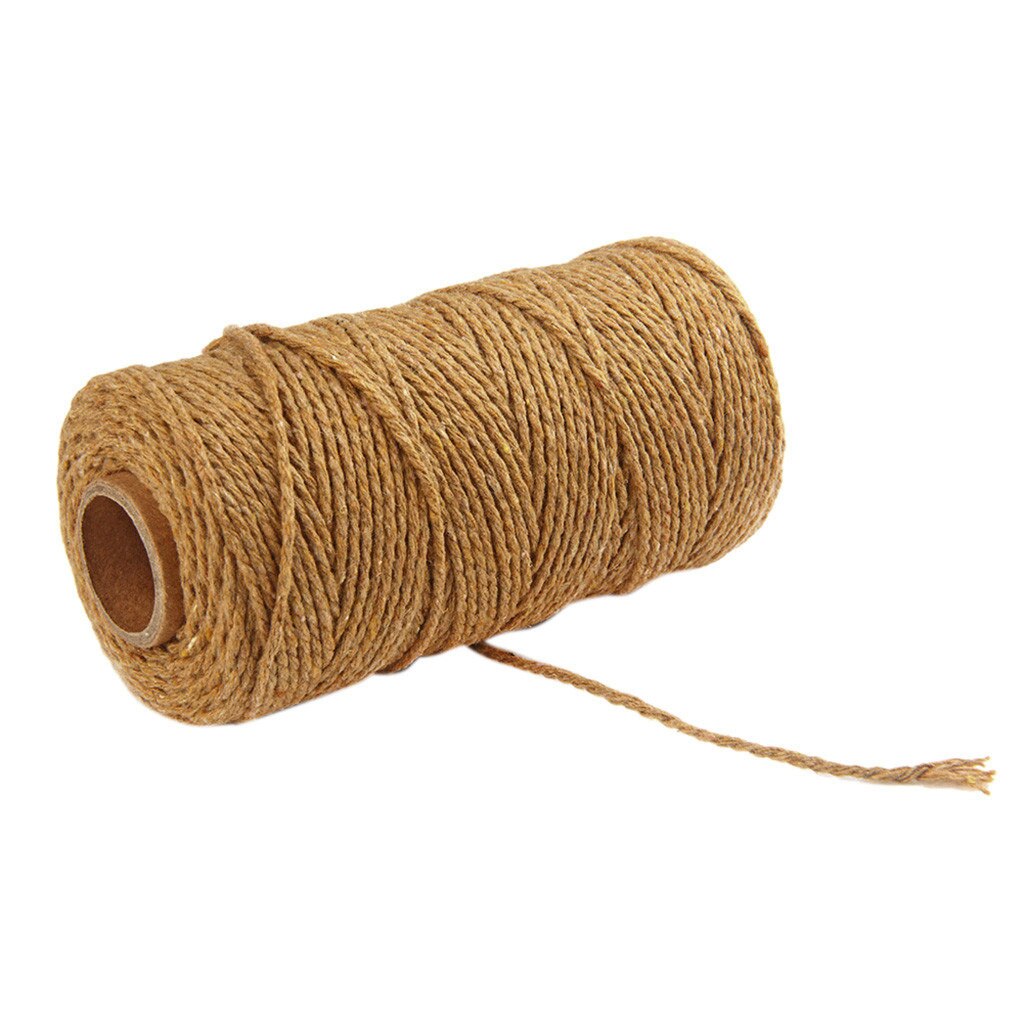 100m Long/100Yard Pure Cotton Twisted Cord Rope Crafts Macrame Artisan String Multicolor Cotton Linen Rope Home Textiles: K