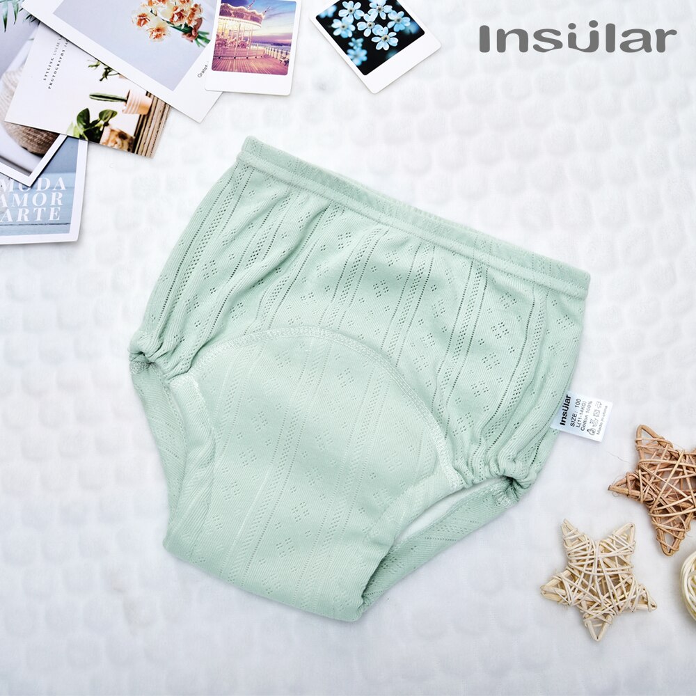 Insular Breathable Reusable Nappies Baby Cloth Diapers Washable Infants Children Baby Cotton Mesh Training Pants Nappy Panties