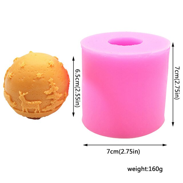 3D Siliconen Zeep Mal Kerstboom Elanden Sneeuw Mallen Fondant Taart Decoreren Gereedschappen Chocolade Candy Bakvorm Klei Ambachten: Style 1