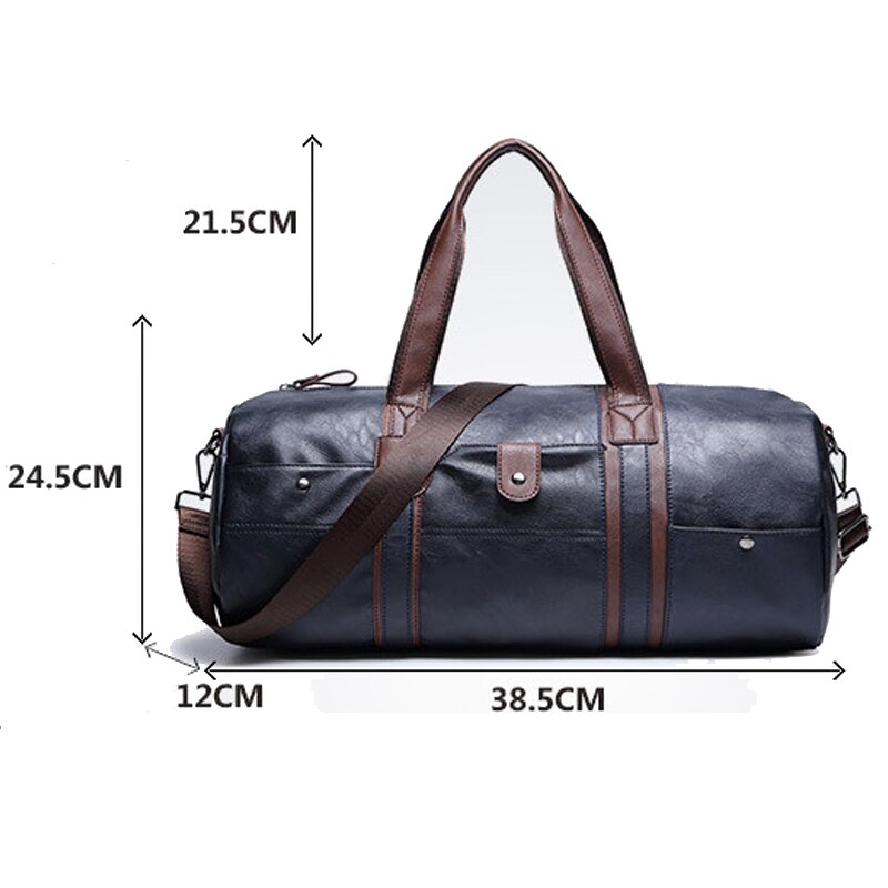 oben PU Leder Reisetaschen Zylinder Männer Duffle Tasche Gepäck Wasserdichte Handtaschen für Männer bolsa de couro Tasche L483