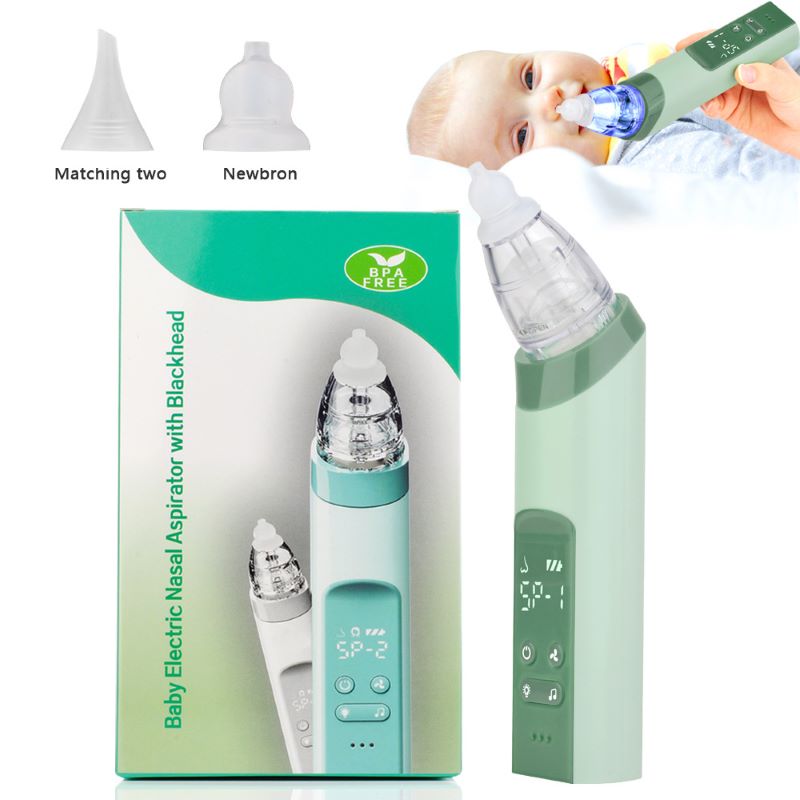 Neuszuiger Oplaadbare Elektrische Neus Aspirator Drie-Speed Zuig Met Muziek En Licht Baby Neus Schoonmaken Tool