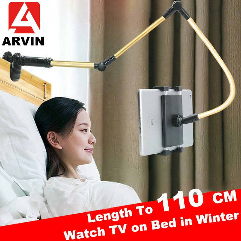 Arvin Folding Phone Tablet Stand Adjustable Holder Support 4-14 Inch Tablet Lazy People Table/Bed Bracket For iPad iPhone Kindle