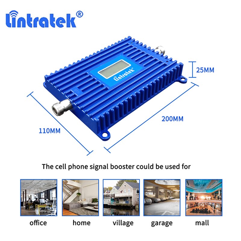 Lintratek banda 28 celular 4G LTE amplificador 700mhz repetidor de señal de teléfono móvil ALC/AGC 70dB Internet teléfono celular de refuerzo