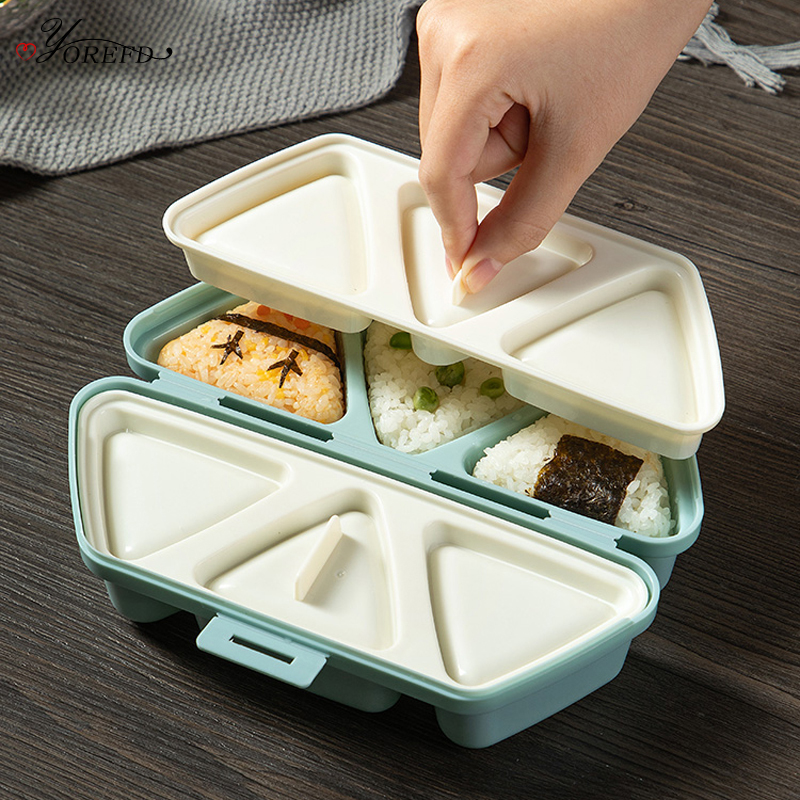 Oyorefd trekant ris form køkken sushi ris kugle maker alga nori onigiri form sushi fremstillingssæt bento tilbehør