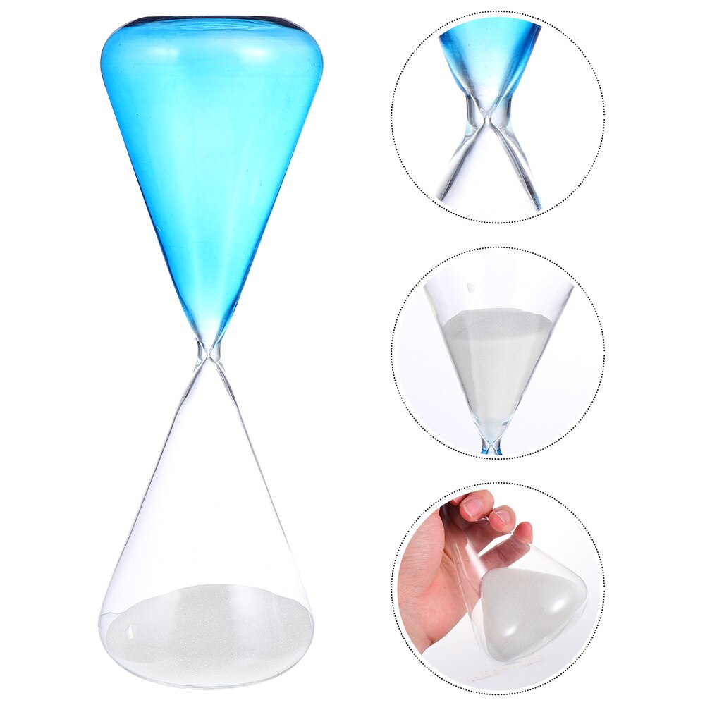 Transparent Glass Hourglass Timer 10 Minutes Time Sand Clock Room Decor for Home: Assorted Color 2