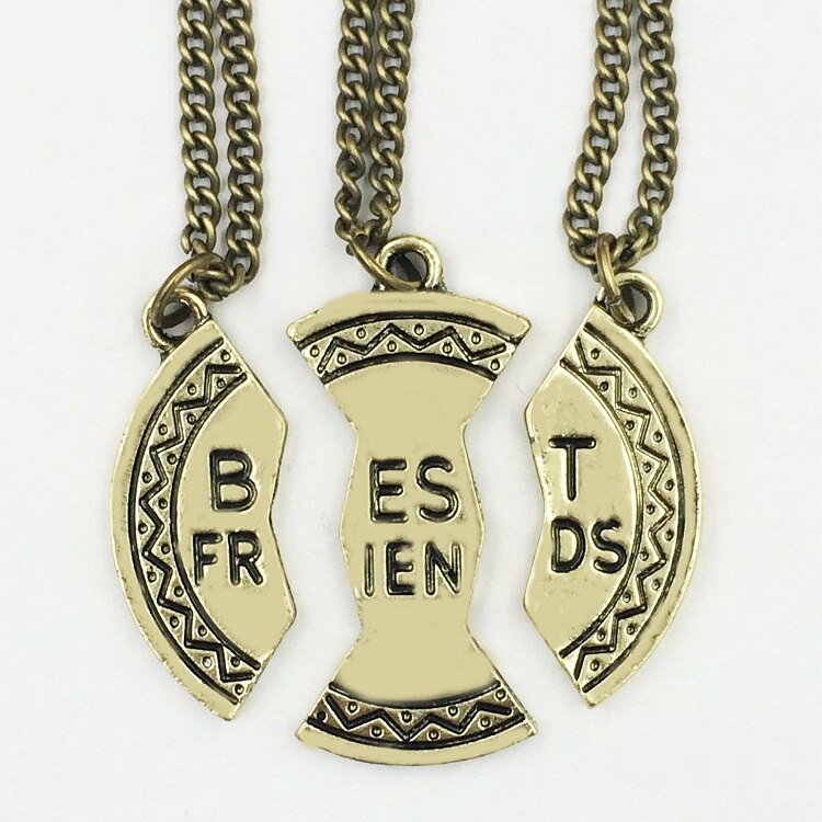 Combination Broken Heart 2 Pieces and 3 Pieces Pendant Necklace Forever Friend Ms. Jewelry Necklace Girlfriend: STYLE10