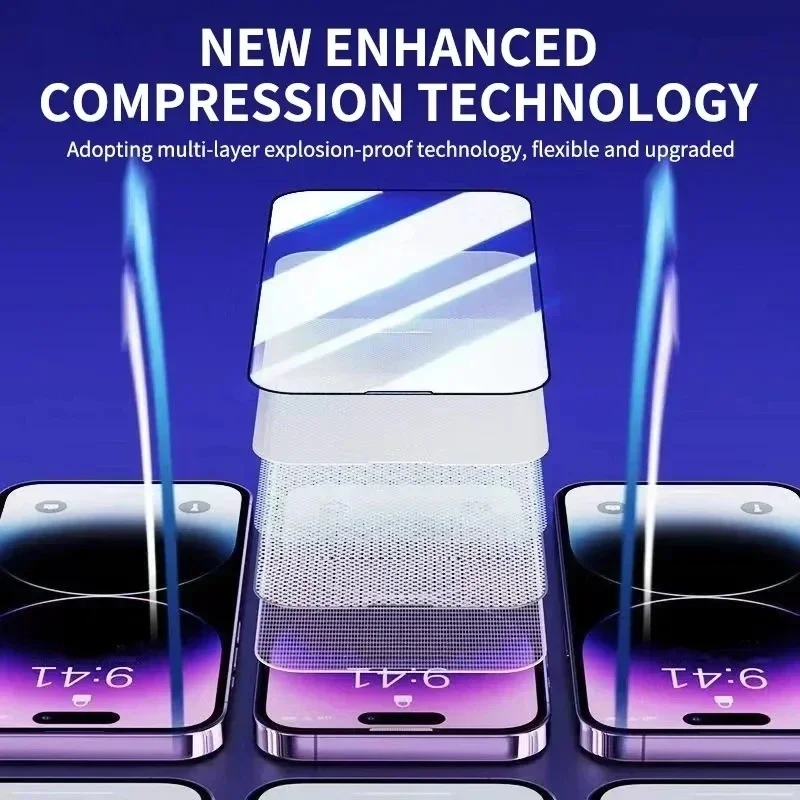 3pcs HD Tempered Glass Screen Protectors for iPhone 17 16 Pro Max 15 14 11 12 13 mini Scratch-Proof Dust-Free Installation